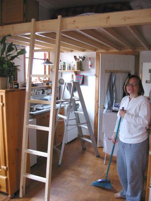 ladder installed on loft